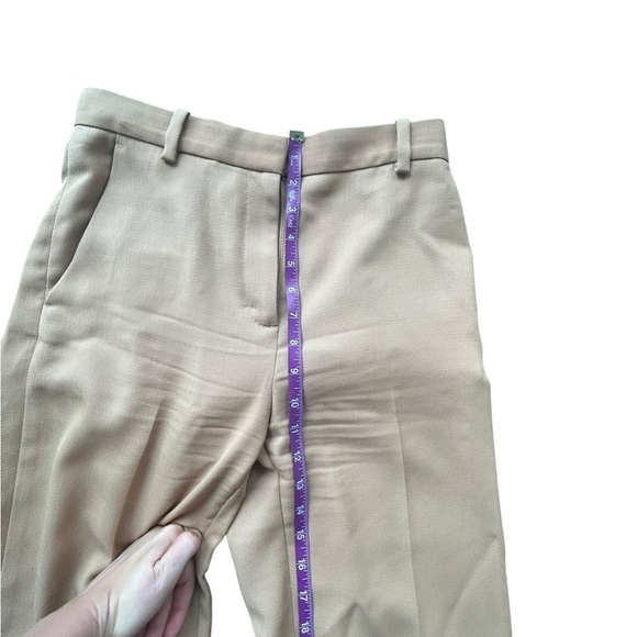 COS High Waisted Wide Leg Wool Trousers in Camel Sz 2 - Picture 6 of 11